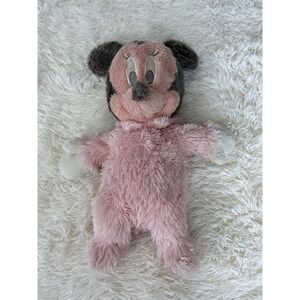 Disney Parks Disneyland World Plush Minnie Mouse Pink‎ Shaggy Stuffed Animal